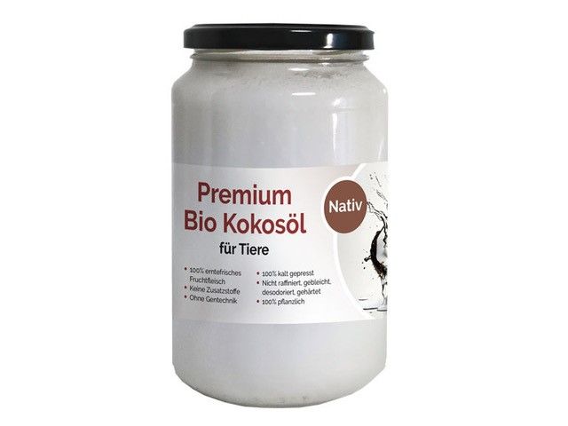 Premium Bio Kokosöl nativ für Tiere Preis pro Stück